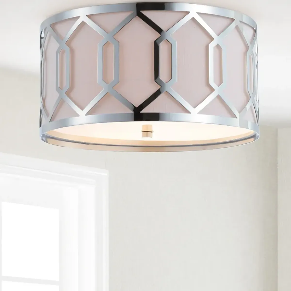 Hex Metal LED Flush Mount