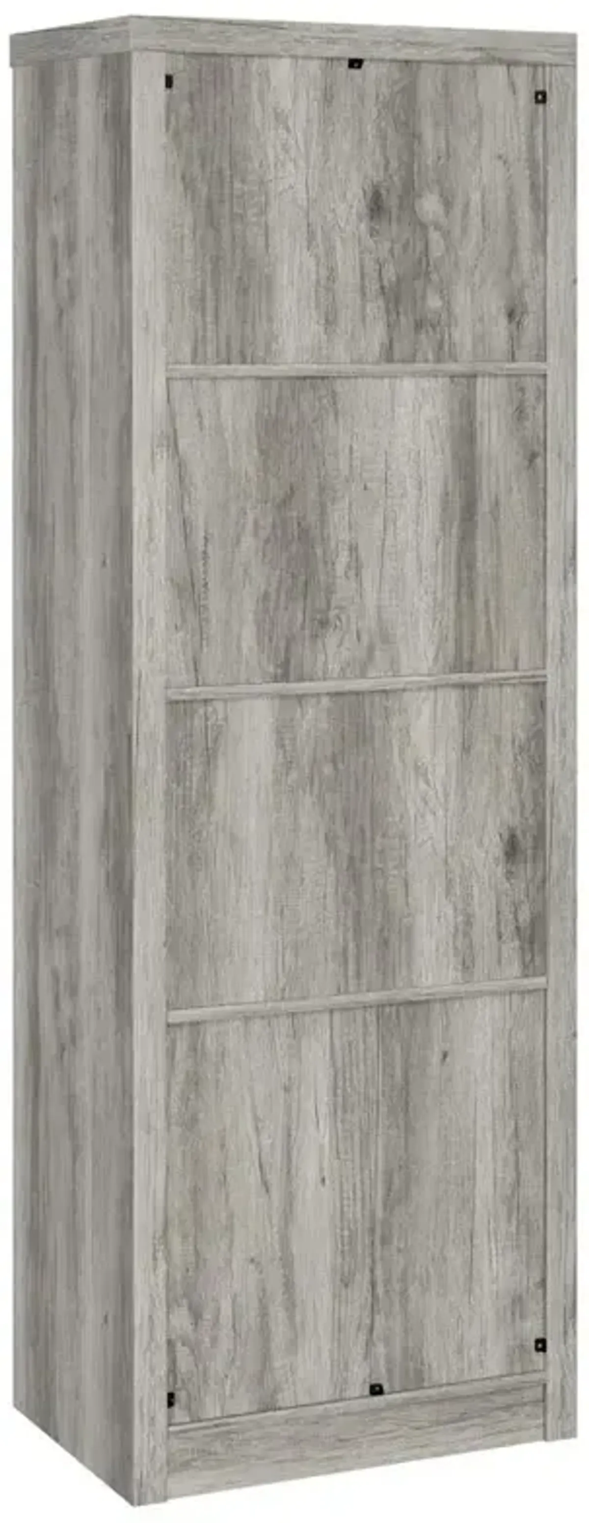 Burke 3-shelf Media Tower With Storage Cabinet Grey Driftwood