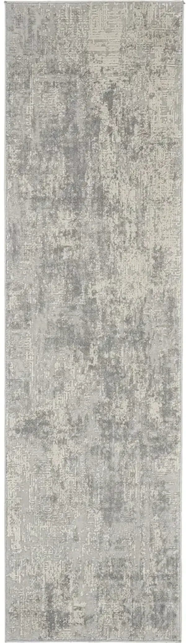 Rustic Textures RUS01 Gray/Beige 2'2" x 7'6" Rug