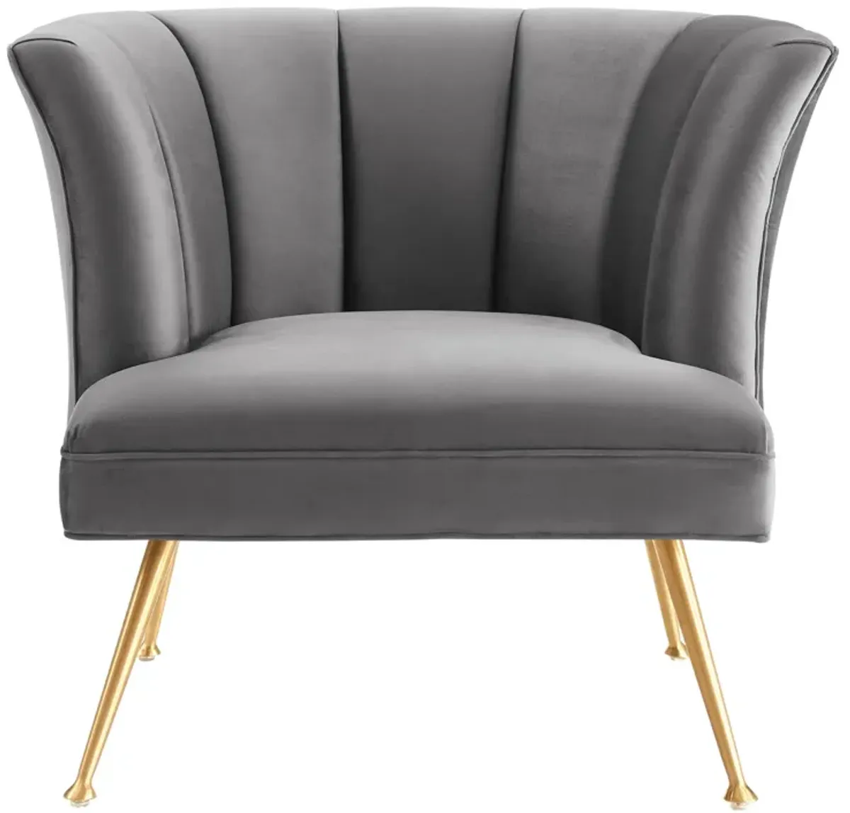 Veronica Channel Tufted Performance Velvet Armchair