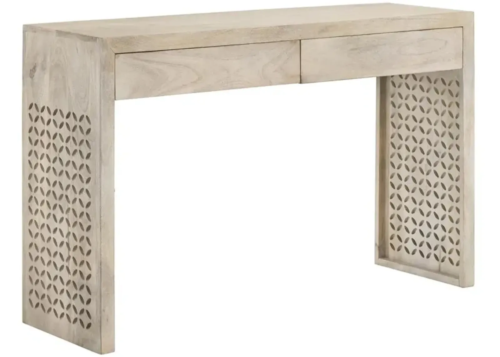 Rickman Rectangular 2-drawer Console Table White Washed