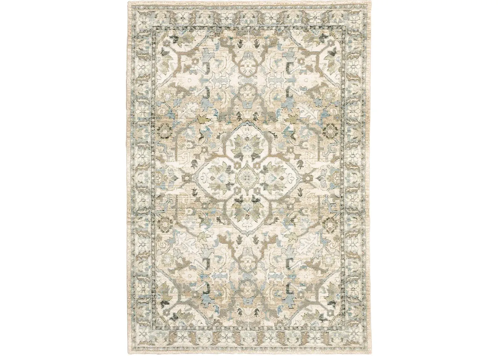 Andorra 1'10" x 3'2" Beige Rug