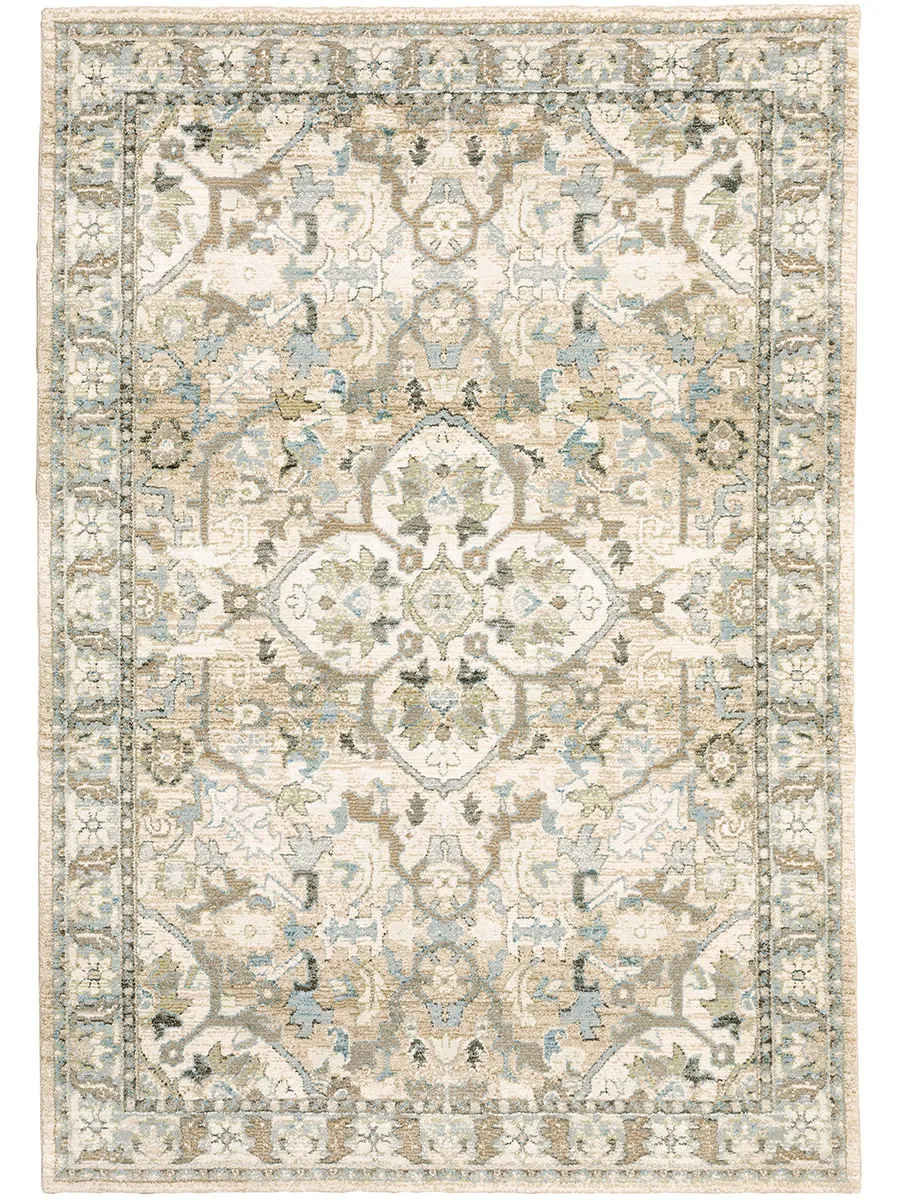 Andorra 1'10" x 3'2" Beige Rug