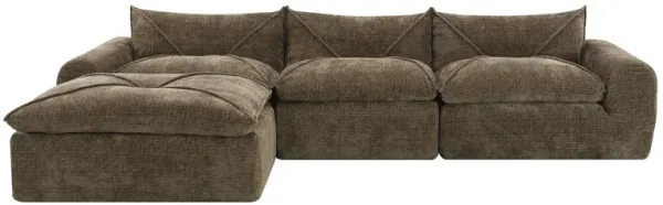 Merax 116" Modular Floor Sofa - High Density Foam, No Assembly, Legless Design, Free Combination