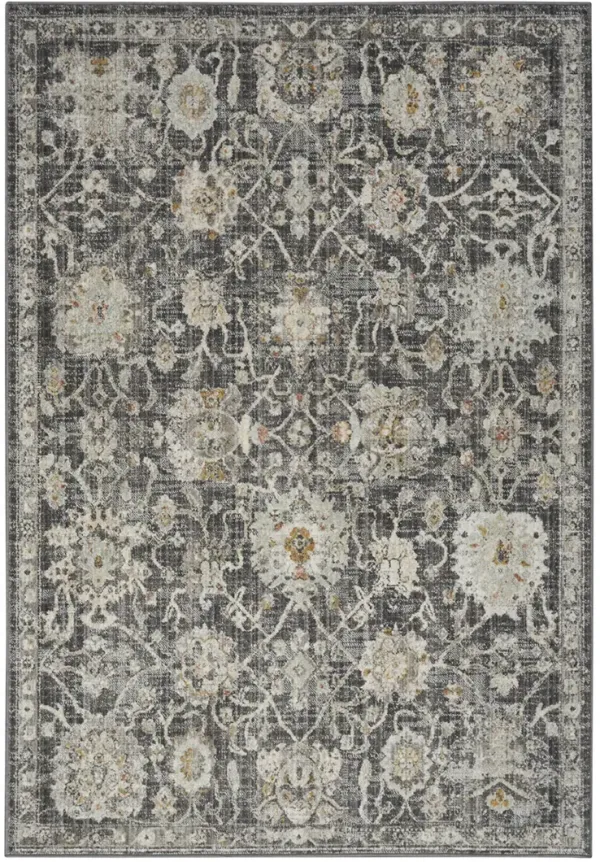 Oushak Home OUS01 Charcoal 4' x Round Rug
