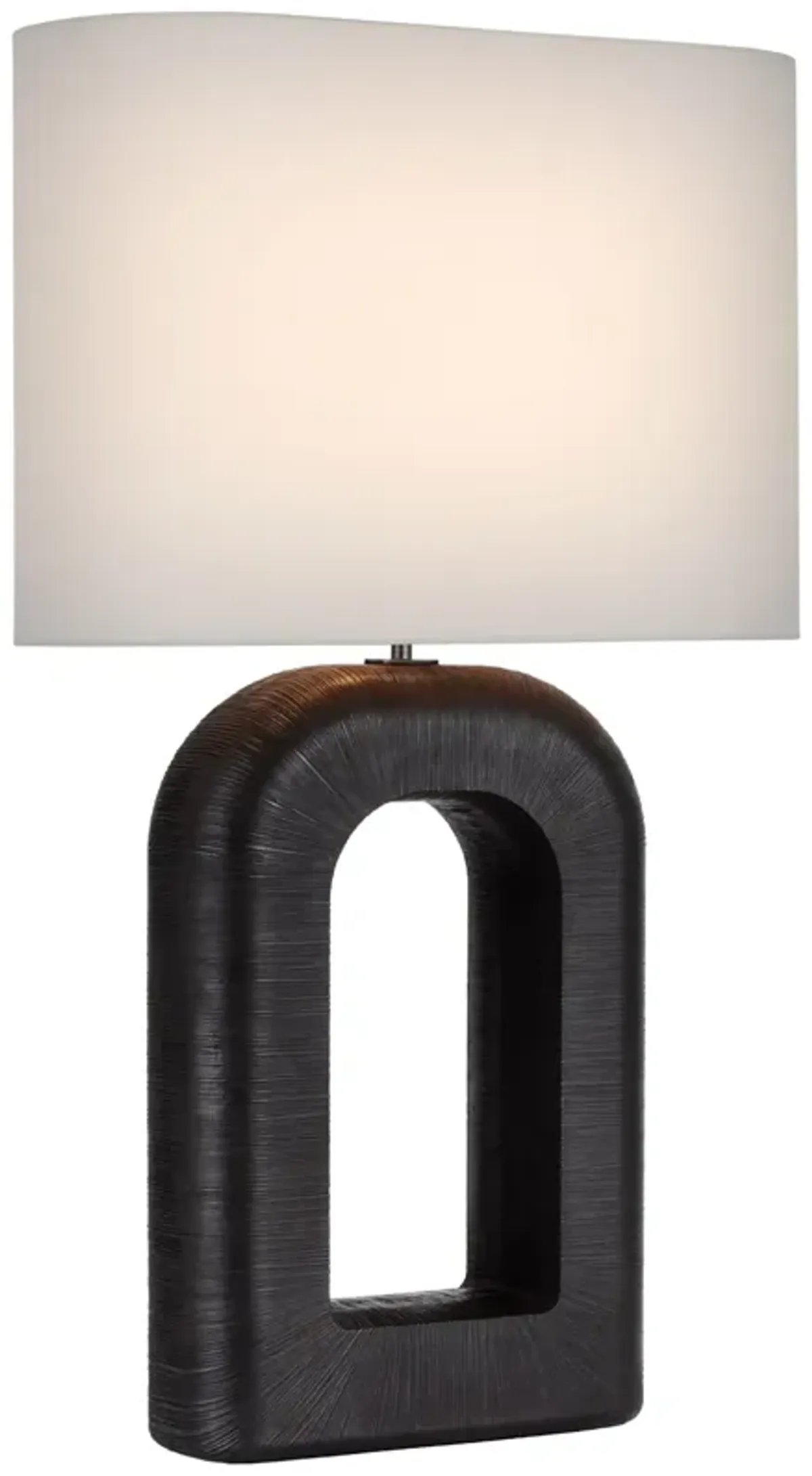 Utopia Large Combed Table Lamp in Black