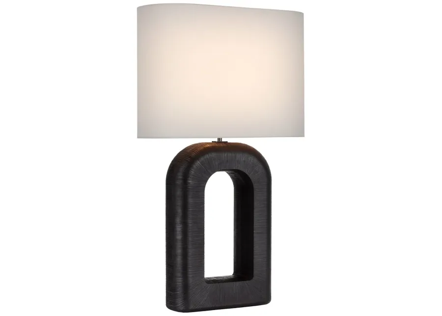 Utopia Large Combed Table Lamp in Black