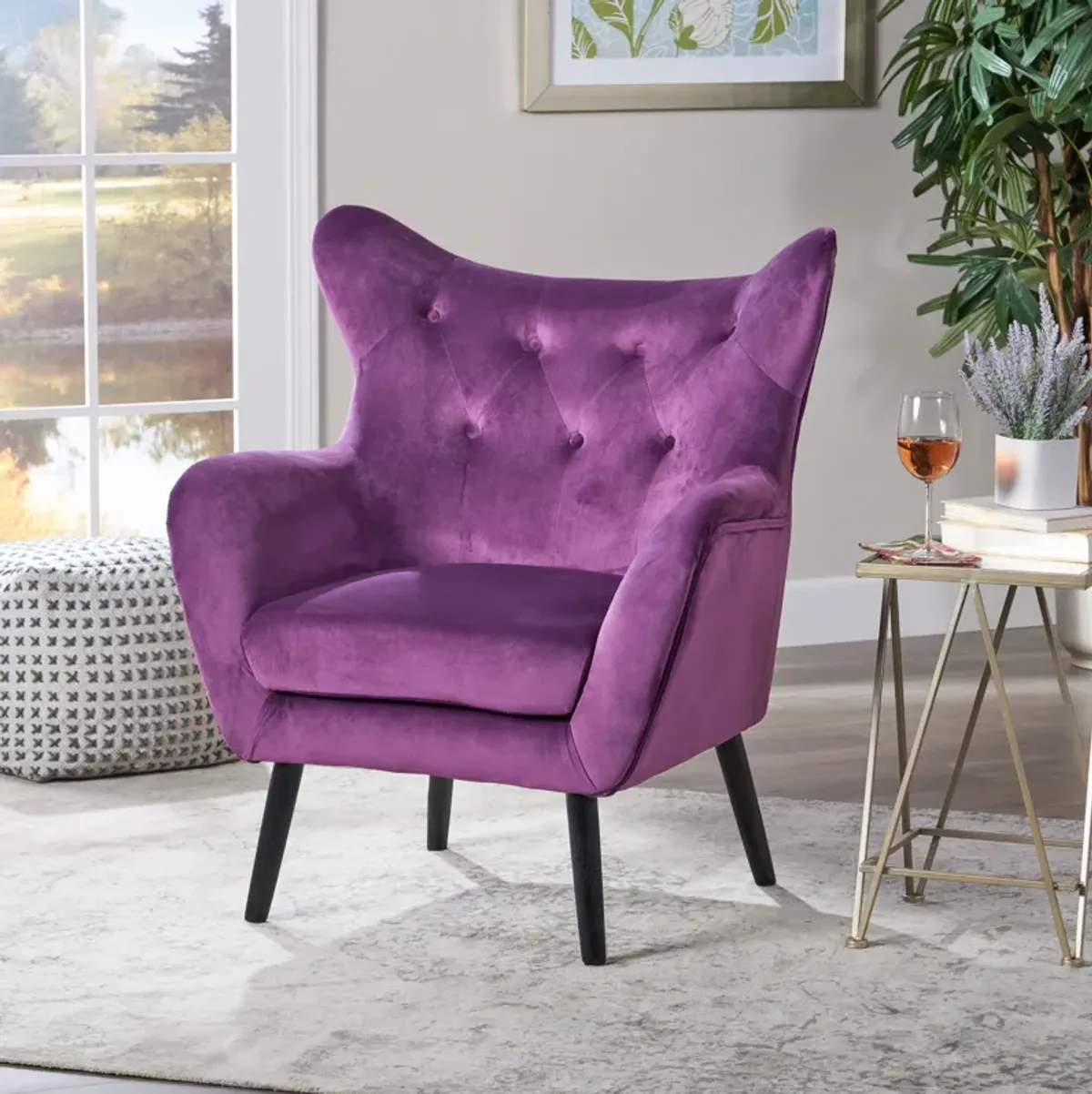 Merax Mid-century Upholstered Accent Chair