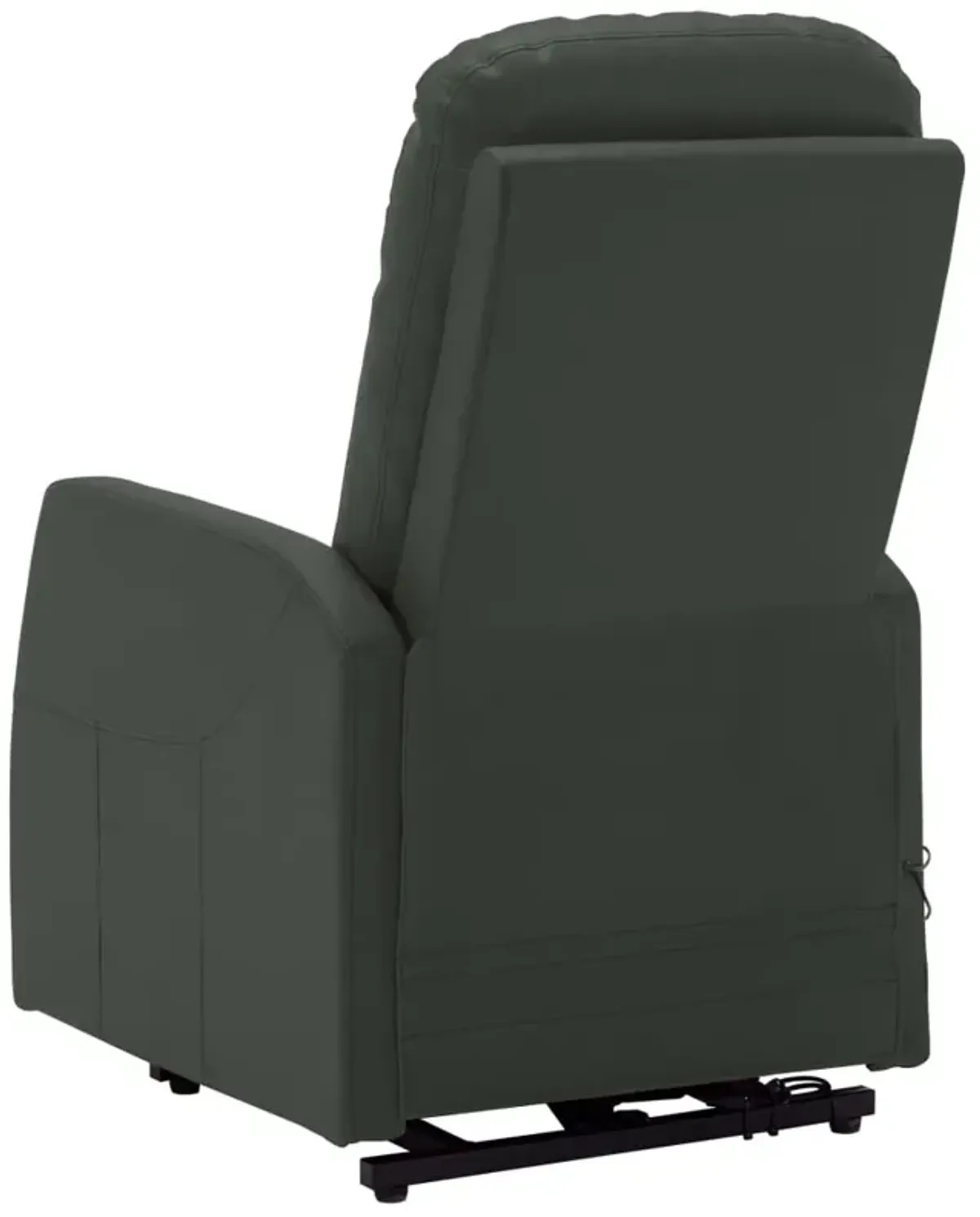 Power Lift Massage Recliner Anthracite Faux Leather