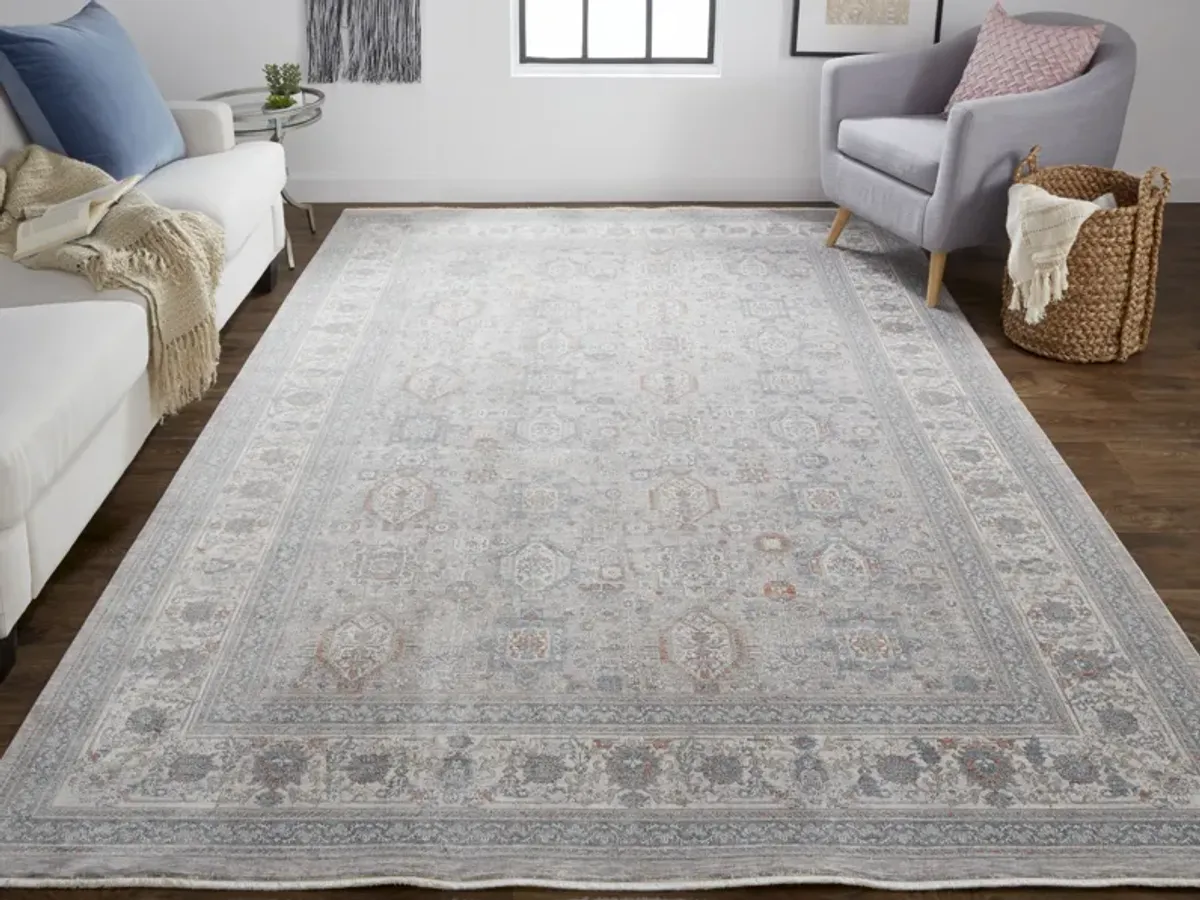 Marquette 3761F Taupe/Silver/Blue 2'8" x 8' Rug