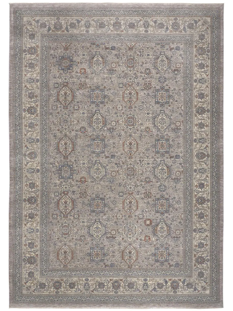 Marquette 3761F Taupe/Silver/Blue 2'8" x 8' Rug