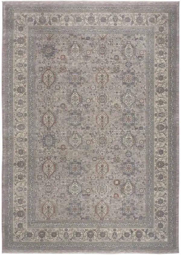 Marquette 3761F Taupe/Silver/Blue 2'8" x 8' Rug