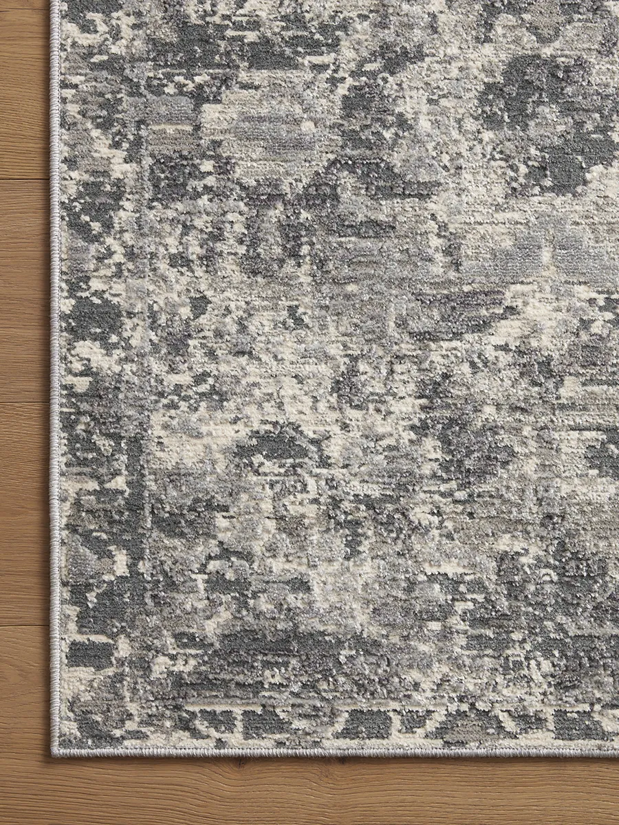 Indra INA04 Charcoal/Silver 6'3" x 9' Rug