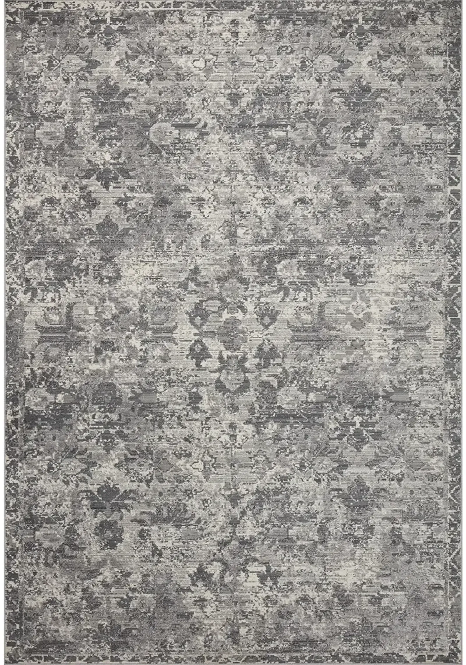 Indra INA04 Charcoal/Silver 6'3" x 9' Rug