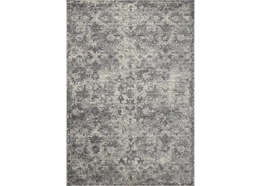 Indra INA04 Charcoal/Silver 6'3" x 9' Rug