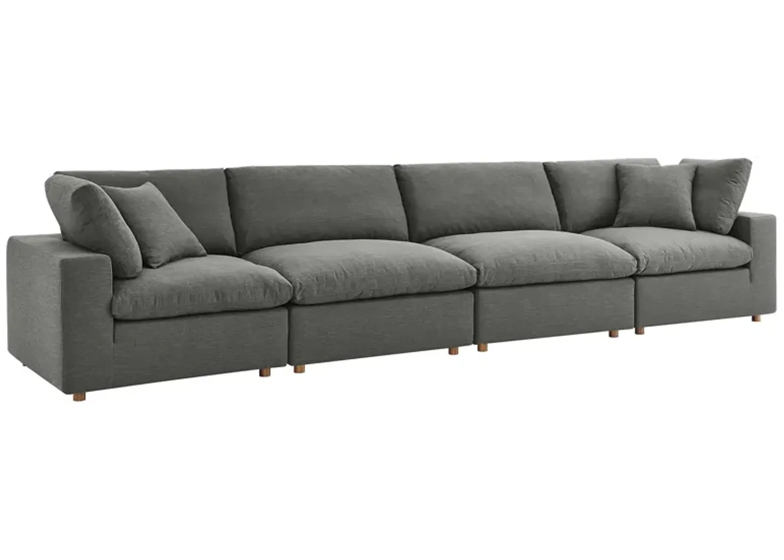 Commix Down Filled Overstuffed 4 Piece Sectional Sofa Set