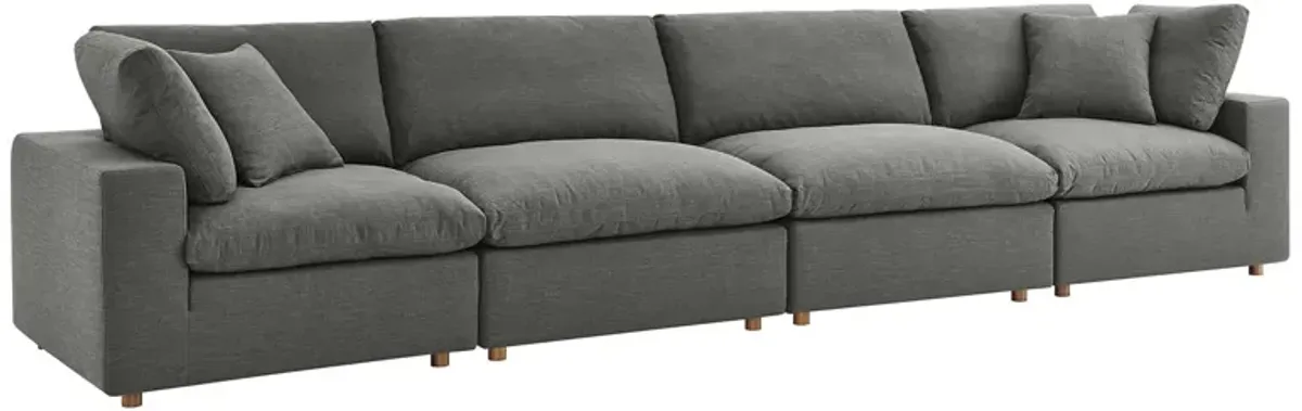 Commix Down Filled Overstuffed 4 Piece Sectional Sofa Set