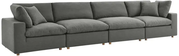 Commix Down Filled Overstuffed 4 Piece Sectional Sofa Set