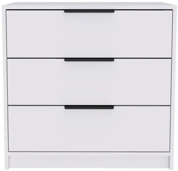 Kaia 3 Drawers Dresser, Superior Top - White