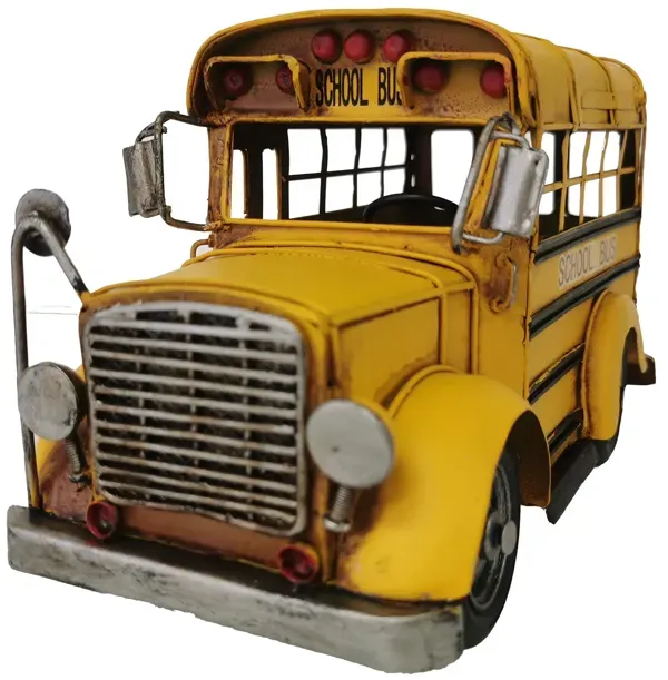 Metal Model School Bus Décor