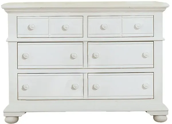 American Woodcrafters Cottage Traditions Double Dresser - White Cottage