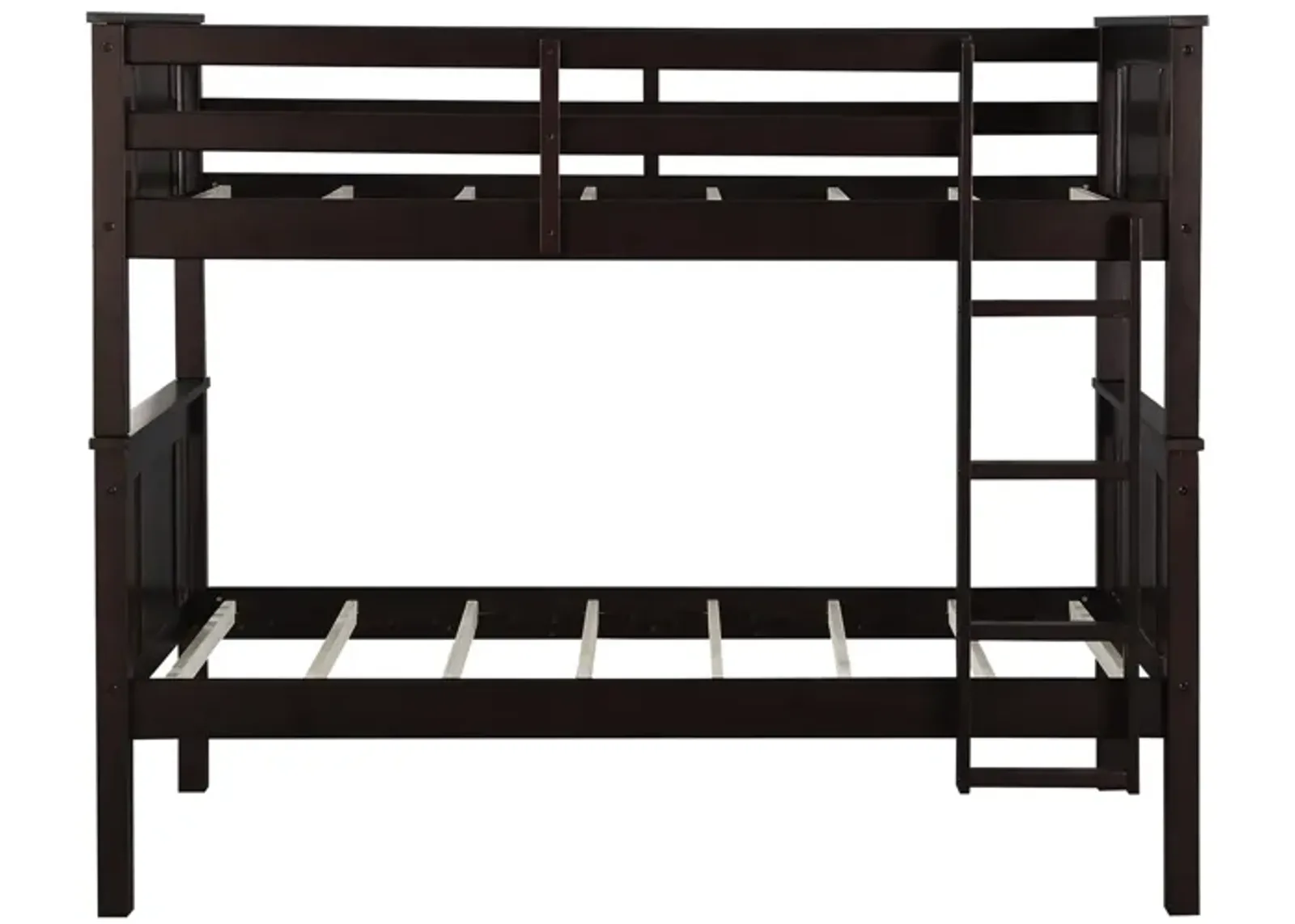 Abigail Twin-Over-Twin Bunk Bed with Ladder, Espresso