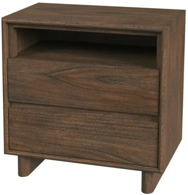 Butler Specialty Halmstad Wood Panel 2 Drawer Nightstand, Brown