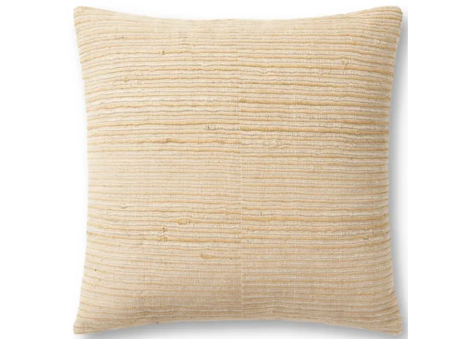 Annette PMH0046 Ivory/Natural 22''x22'' Down Pillow by Magnolia Home by Joanna Gaines x Loloi