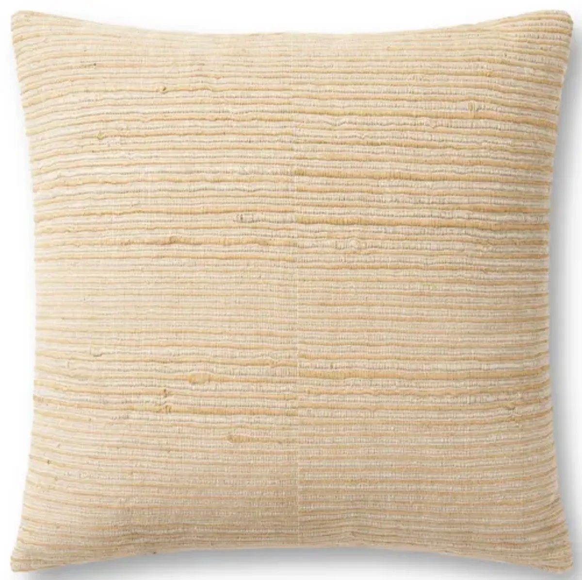 Annette PMH0046 Ivory/Natural 22''x22'' Down Pillow by Magnolia Home by Joanna Gaines x Loloi