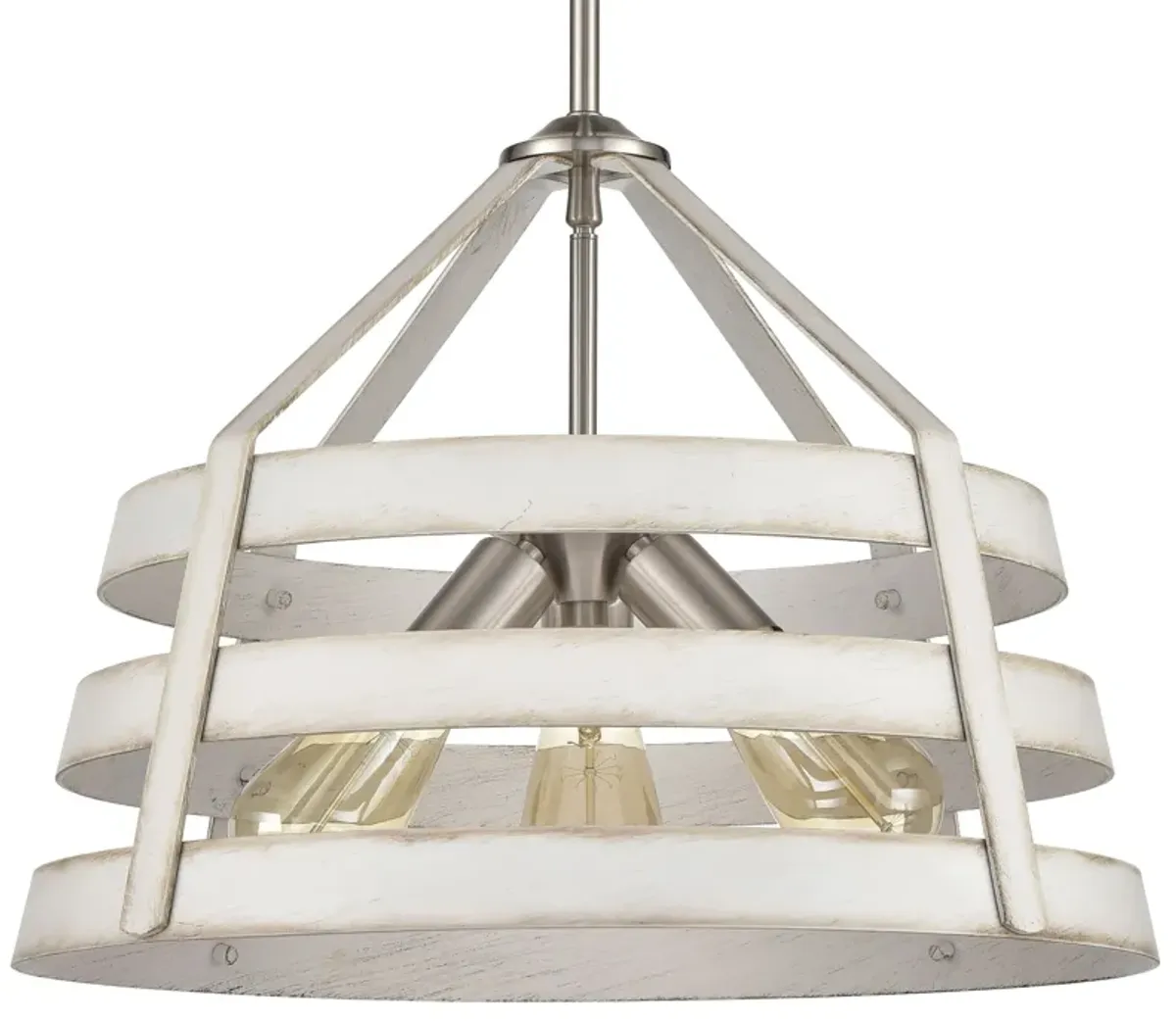 Brigantine 18'' Wide 3-Light White Chandelier