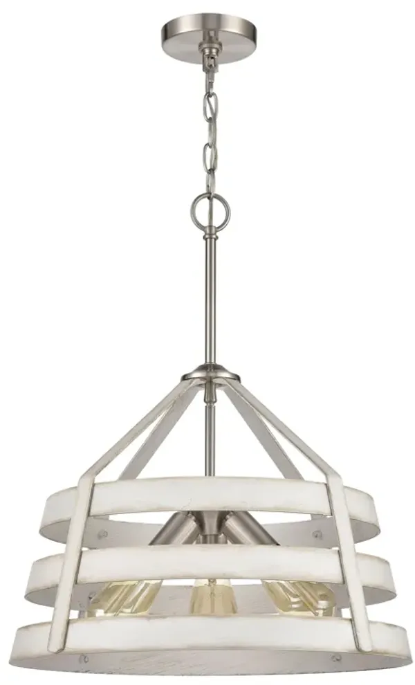 Brigantine 18'' Wide 3-Light White Chandelier
