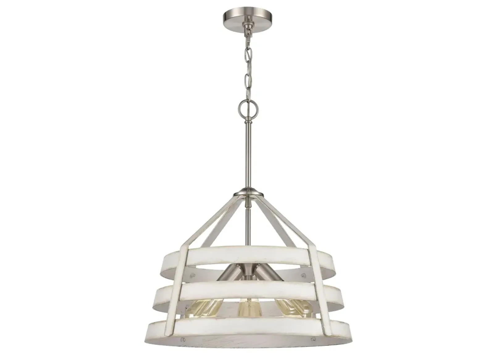 Brigantine 18'' Wide 3-Light White Chandelier