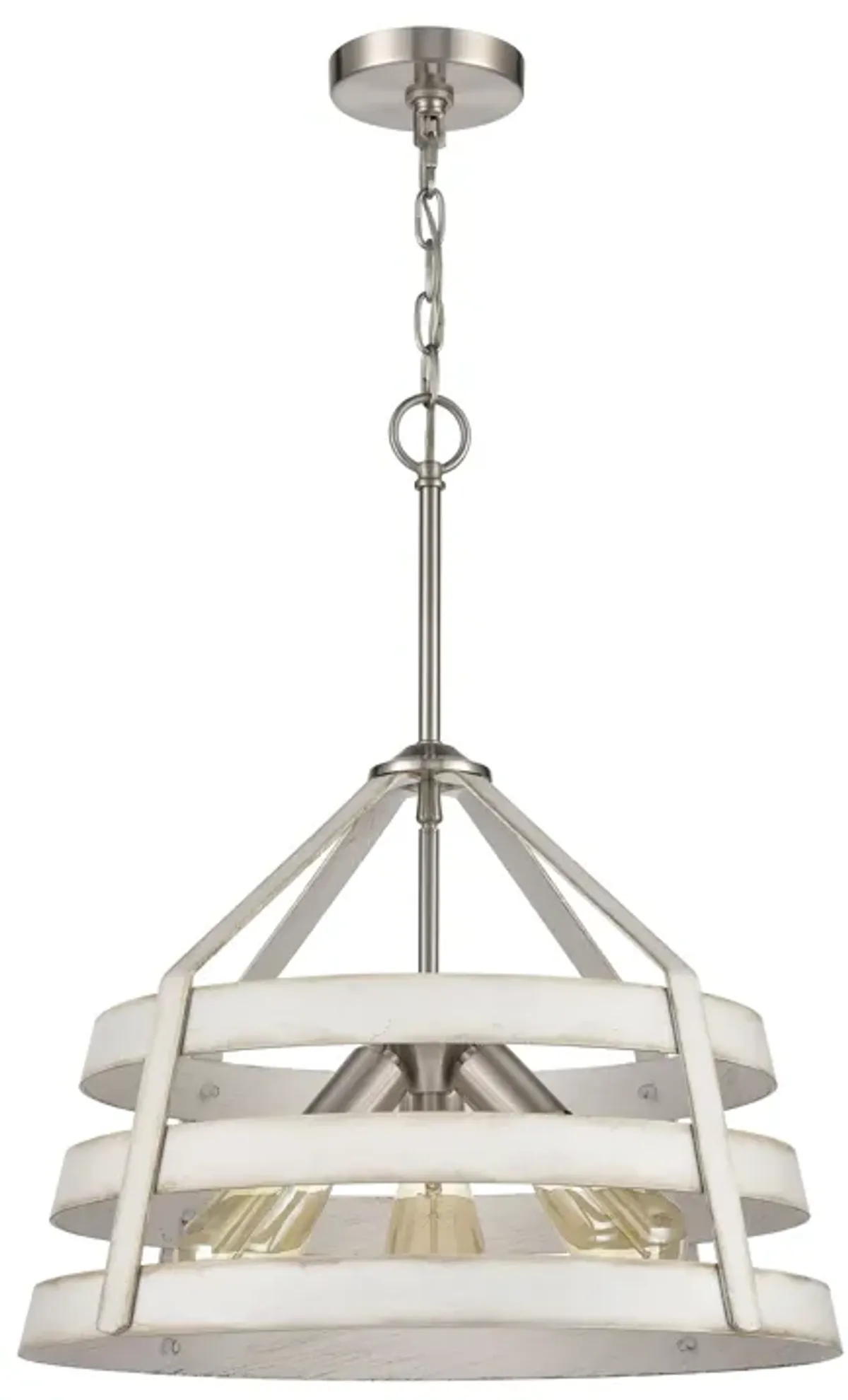 Brigantine 18'' Wide 3-Light White Chandelier