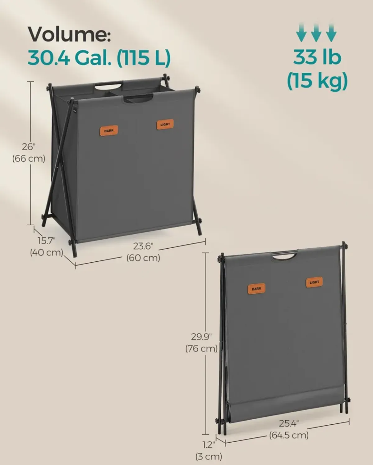 Durable Laundry Hamper for Easy Organization & Convenient Storage