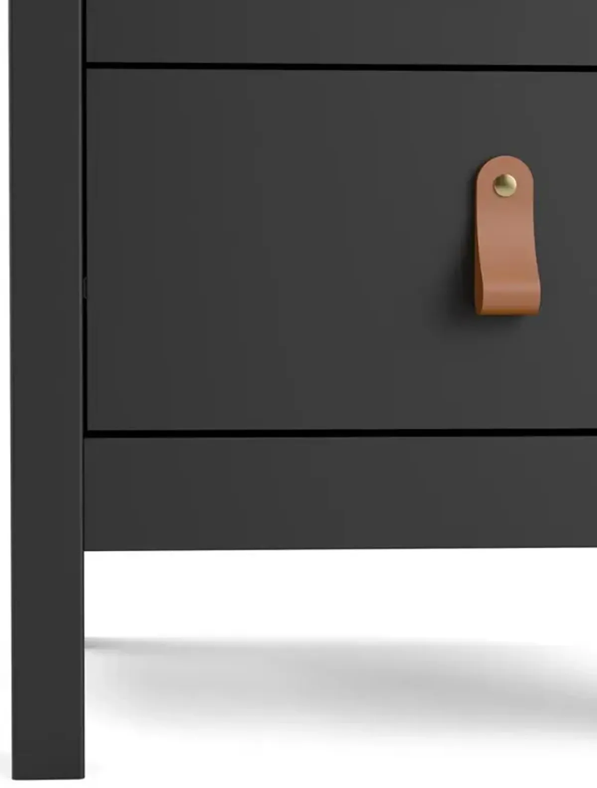 Tvilum Madrid 2 Drawer Nightstand, Black Matte