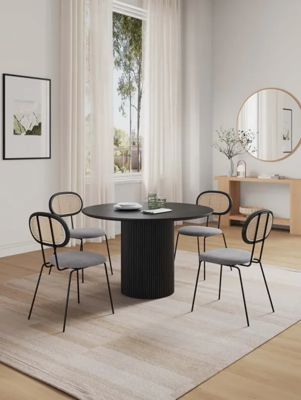 Hathaway 5-Piece Dining Set in Black