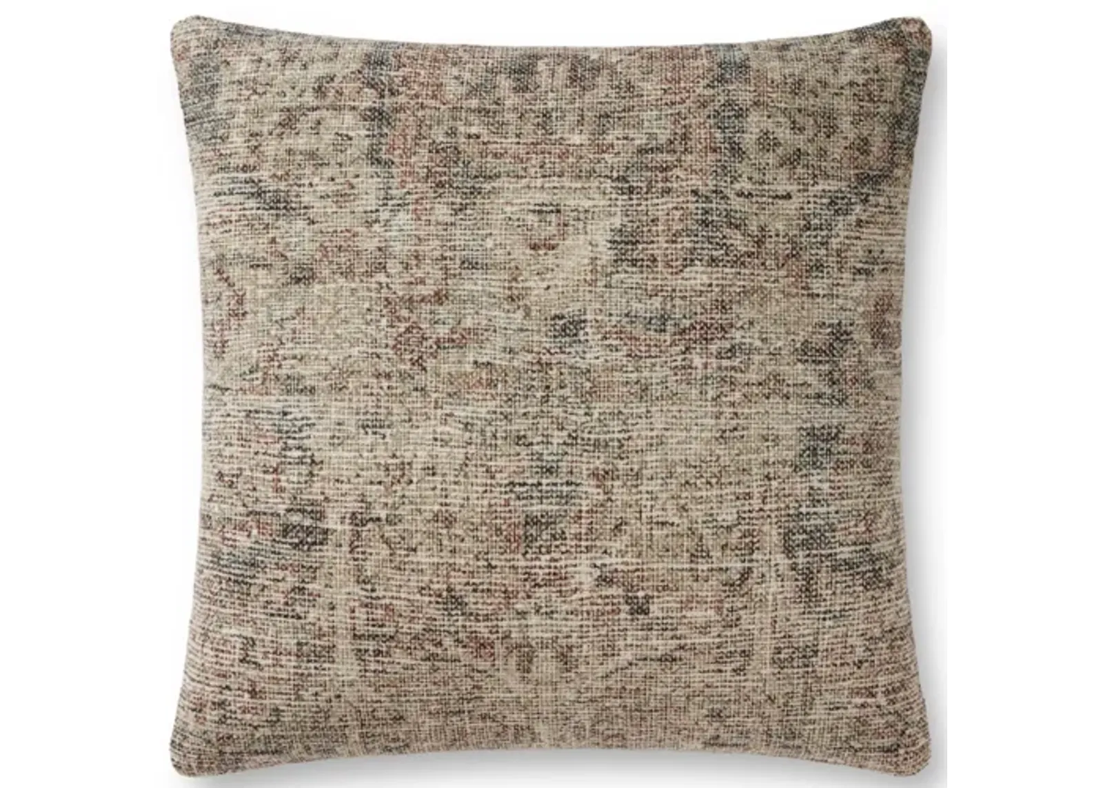 Beige/Multi 18''x18'' Poly Pillow