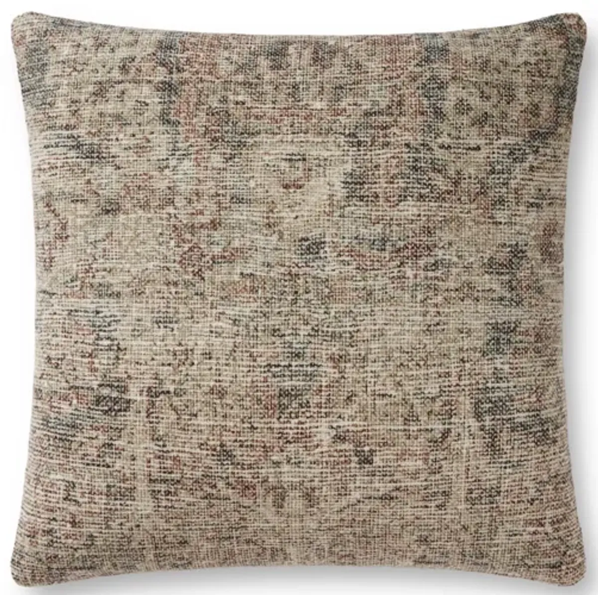 Beige/Multi 18''x18'' Poly Pillow