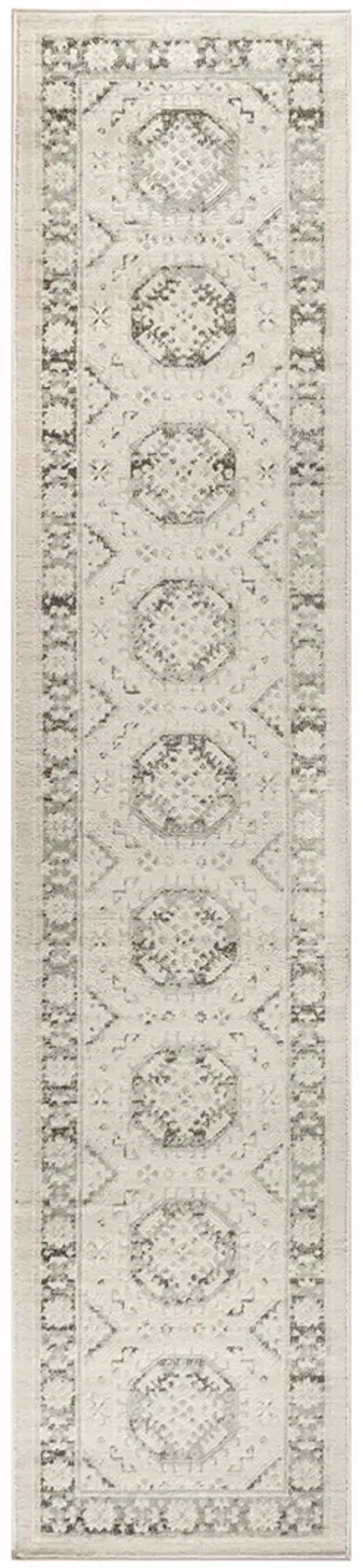 Serenity Home SRH01 Ivory/Gray 2'2" x 7'6" Rug