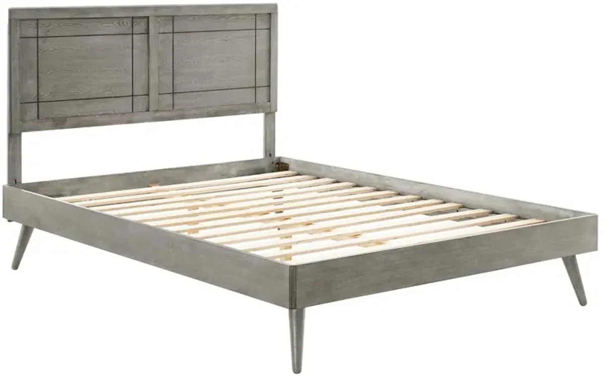 Modway - Marlee King Wood Platform Bed with Splayed Legs