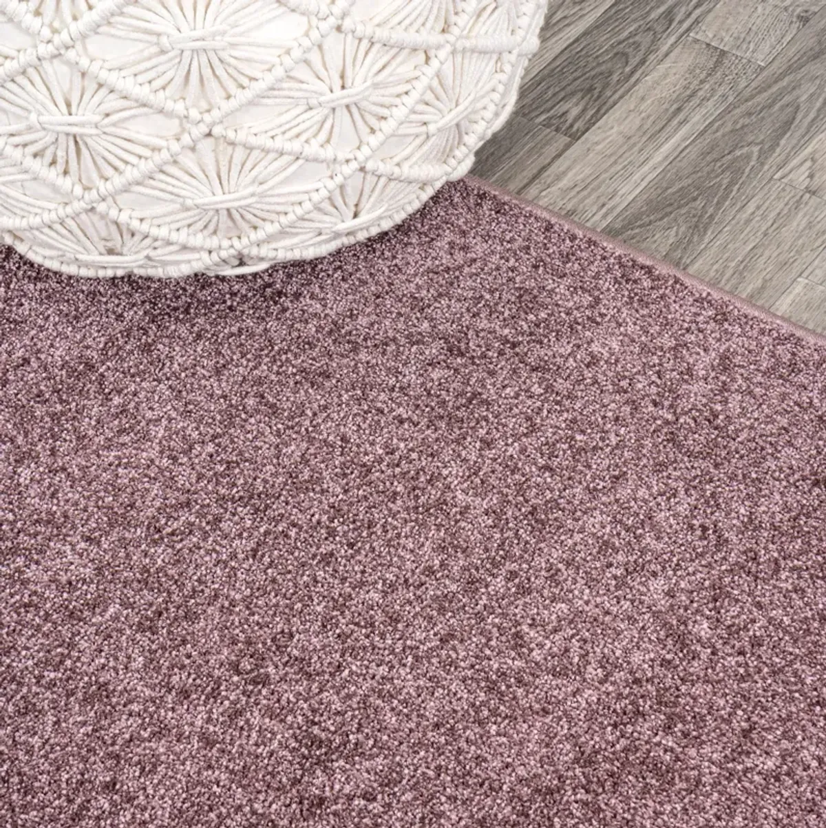 Haze Solid Low Pile Round Area Rug