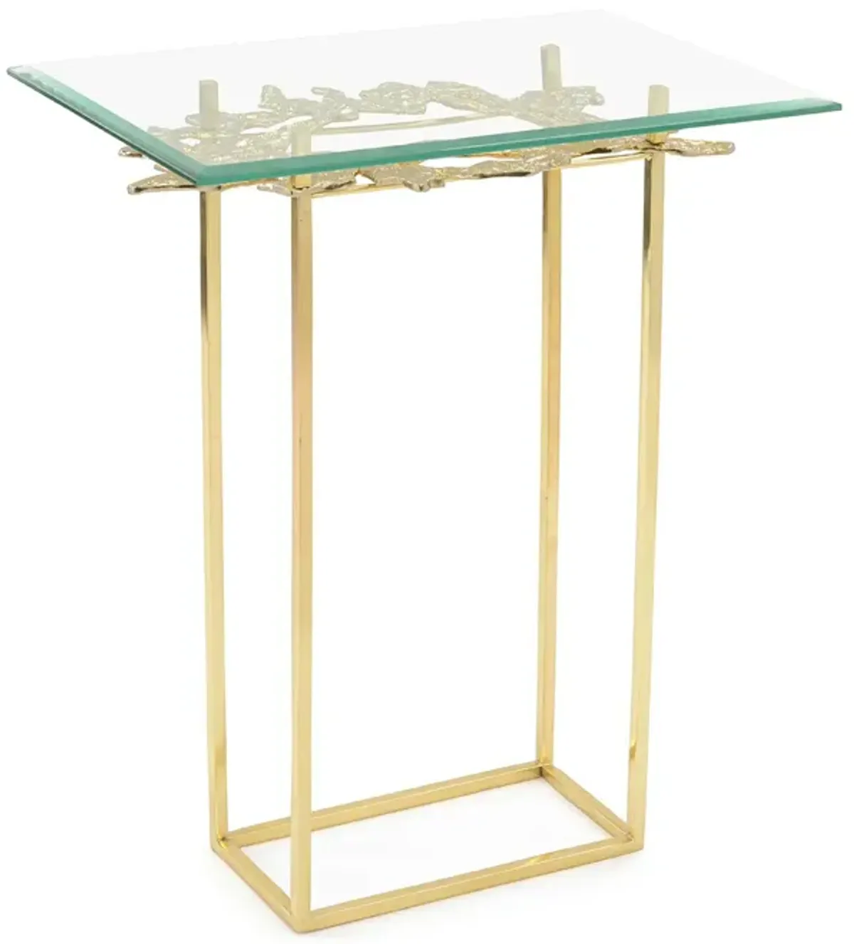 Organic Firm Brass & Glass Martini Table