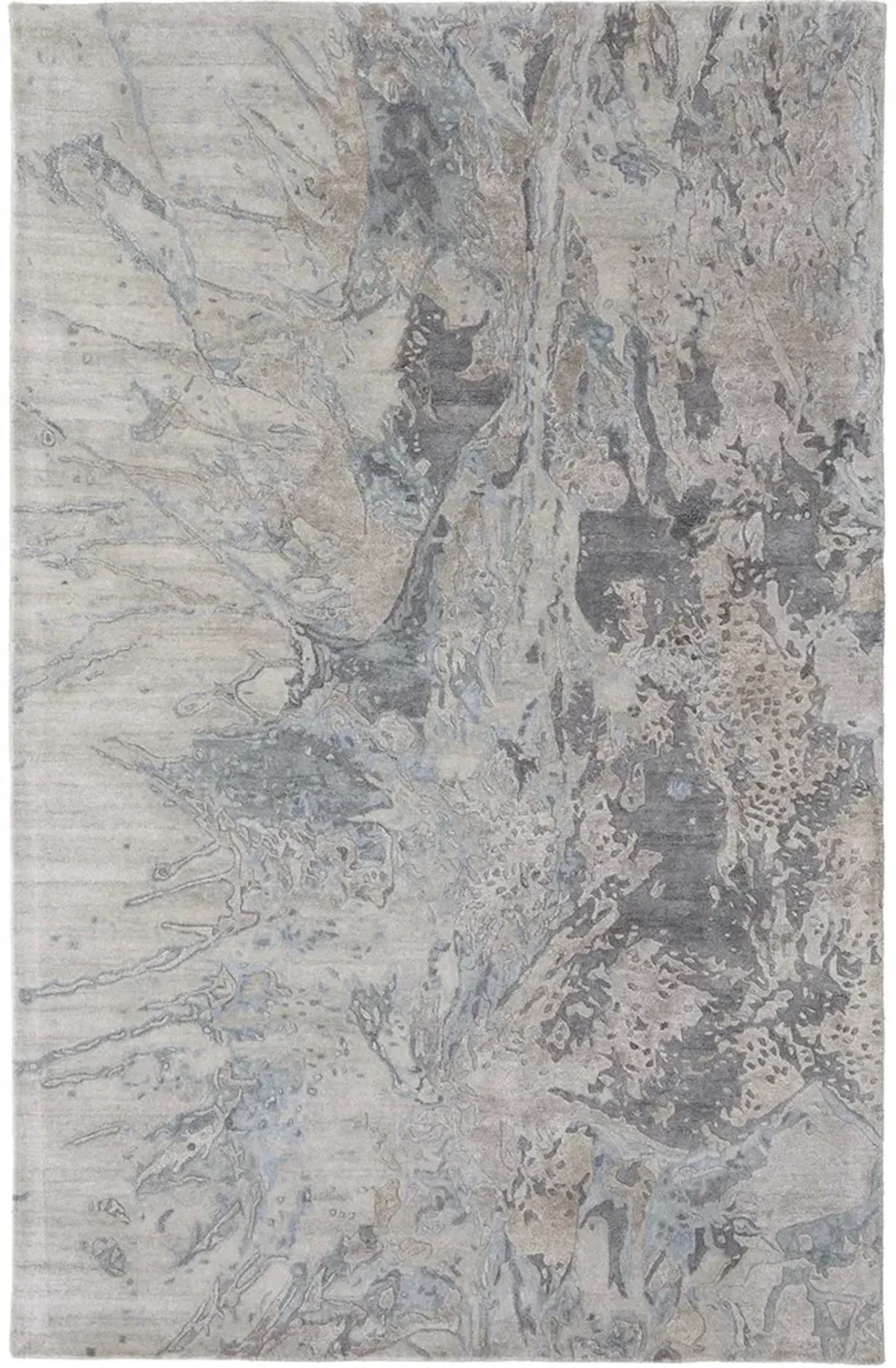 Zarah 8918F 2' x 3' Gray/Tan/Blue Rug