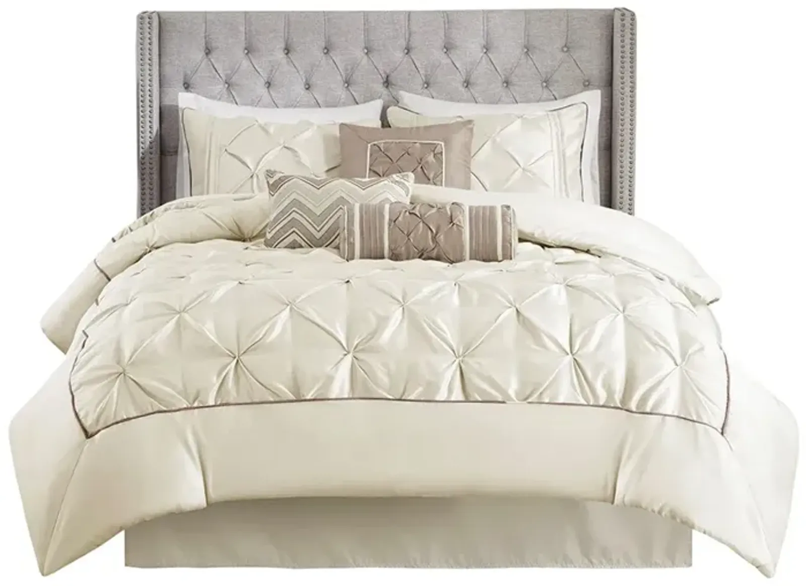 Gracie Mills Shelby 7-Piece Padded Comforter Set