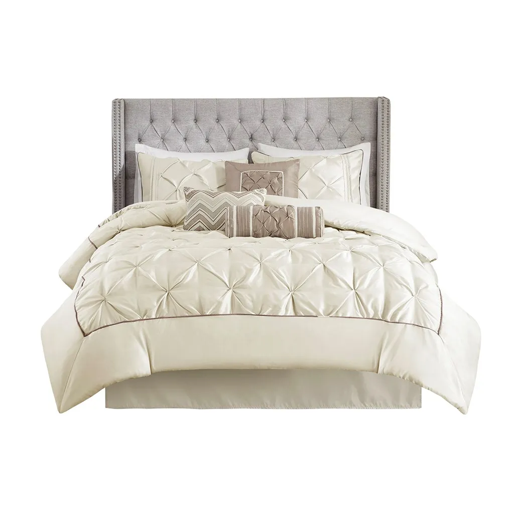 Gracie Mills Shelby 7-Piece Padded Comforter Set