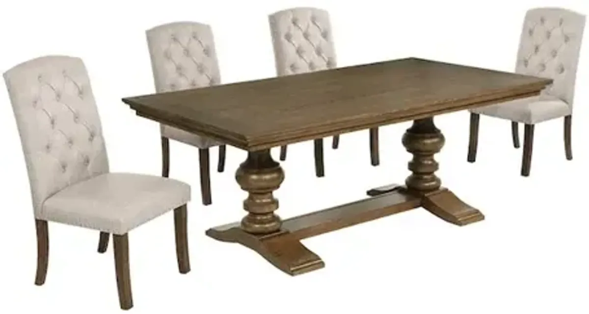 Best Quality Furniture Dinging Set With 6 Dark Grey Side Chairs And One 72 Wood Dining Table