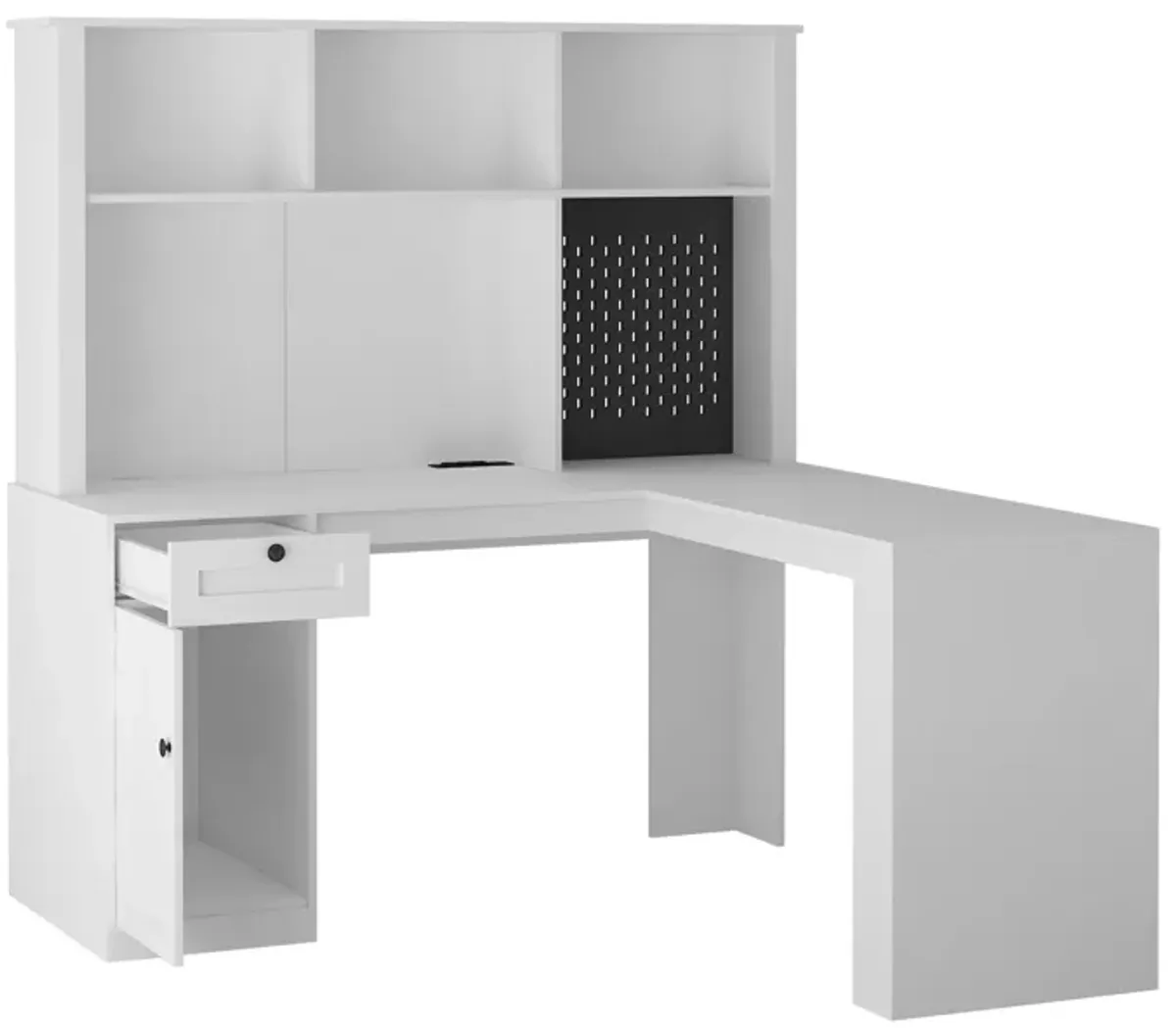 2-in-1 Space-Saving L-Shaped Corner Desk with Ample Storage