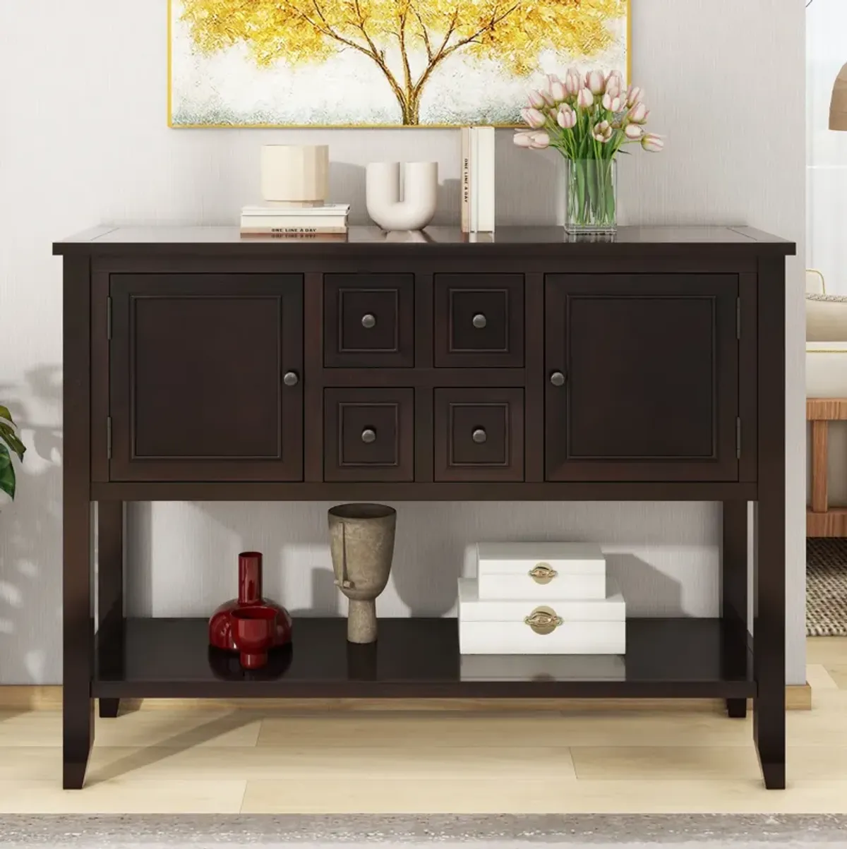 Merax Cambridge Series Ample Storage Vintage Console Table