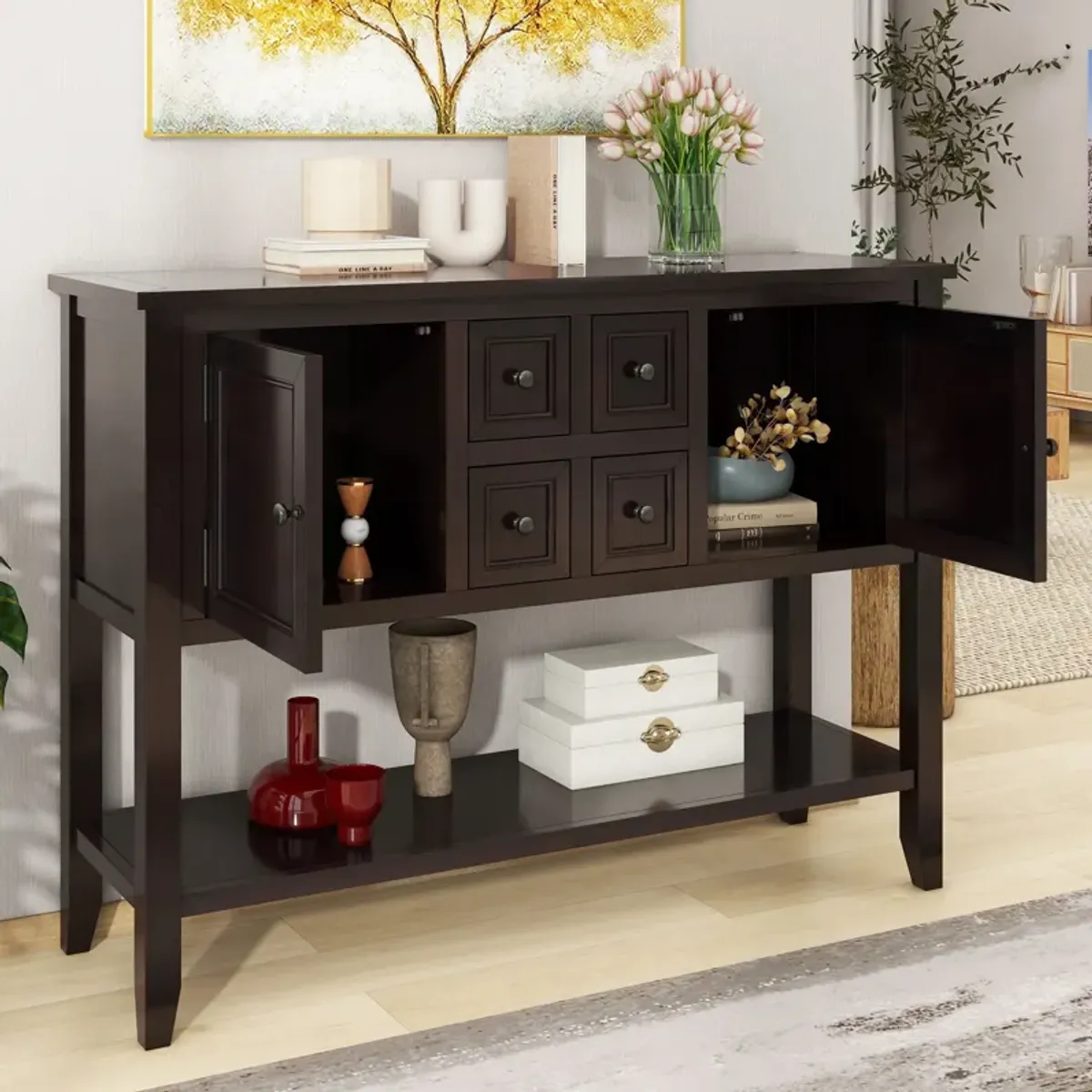 Merax Cambridge Series Ample Storage Vintage Console Table