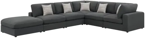 Coaster Co. of America Serene 6-piece Upholstered Modular Sectional Sofa Charcoal